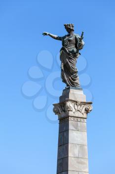 Ruse, Bulgaria - September 29, 2014: Monument to Freedom in Ruse, was created by Italian sculptor Arnoldo Zocchi. It is a symbol of the city