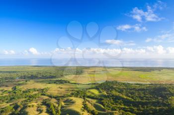 Montana Redonda panoramic view. Dominican Republic, landscape photo