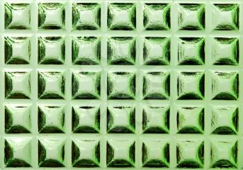 Square ormanent of green glass