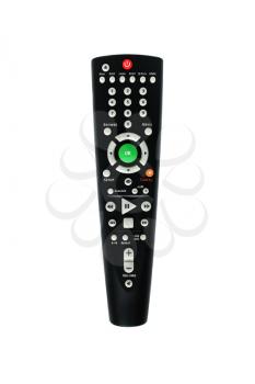 Black remote control for TV set