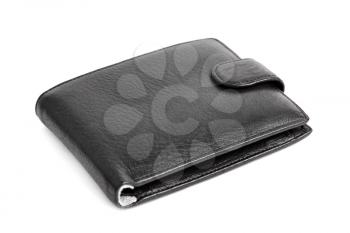 Black wallet isolated on a white background