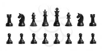 Chess figures isolated on a white background