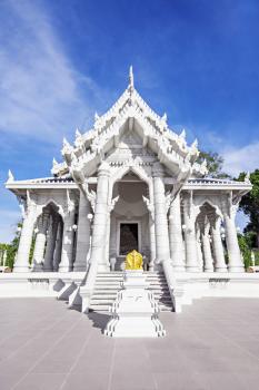Beauty white temple in Thailand