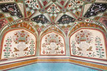 Beautiful pattern on the palace wall, Jaipur, India