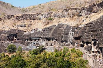 Ajanta caves near Aurangabad, Maharashtra state in India
