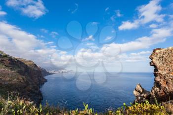 Seascape near Funchal city, Madeira island, Portugal
