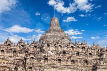 Stupas in Borobudur Temple, Central Java, Indonesia