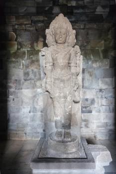 Brahma statue in Prambanan Temple, Central Java in Indonesia