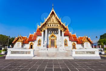 Wat Benchamabophit Dusitvanaram Temple in Bangkok, Thailand. Also known as the Marble Temple.
