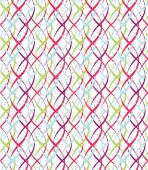 Seamless Bright Fun Abstract Vertical Pigtail Pattern