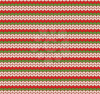 Seamless Christmas Knitted Pattern