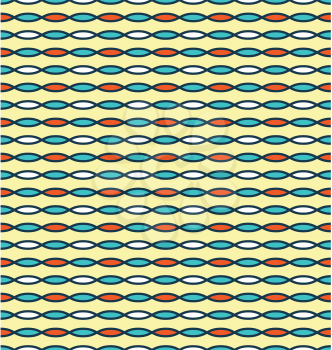 Seamless bright fun horizontal abstract pattern isolated on yellow background