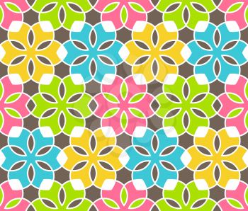 Seamless Bright Fun Abstract Spring Ornament Pattern