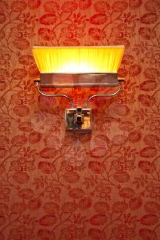 Vintage night lamp on the wall