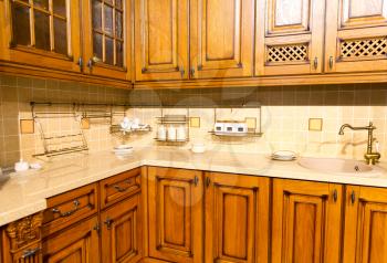 Luxury wood beautiful custom kitchen interior design