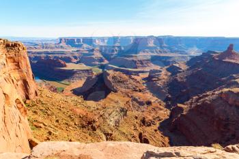 Panoramic view of canyon at Dead Horse State Park, Utah USA