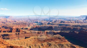 Panoramic view of canyon at Dead Horse State Park, Utah USA