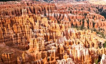 Isolated view of Bryce Canyon National Park with skyline, Utah, USA