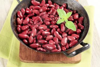 Red beans in a pan