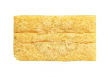 Thin corn crisp bread isolated on white