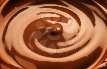 Macro of a chocolate swirl - ful frame