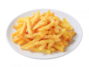 French fries on white plate