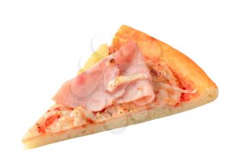 Slice of fresh baked Pizza Hawaii
