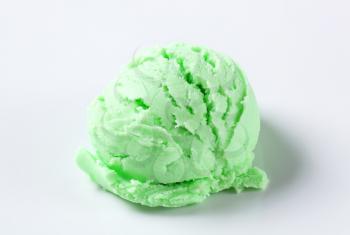 Scoop of green ice cream 