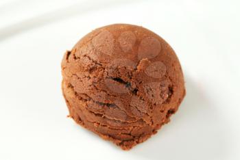 Scoop of chocolate almond ice cream