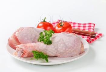 Raw turkey legs (skin on)