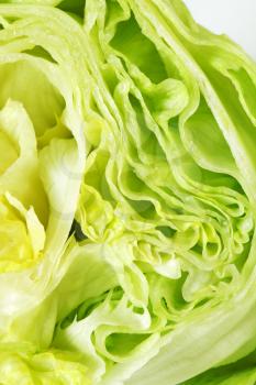 Cross section of ice lettuce
