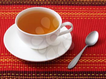 Cup of hot mint tea - closeup