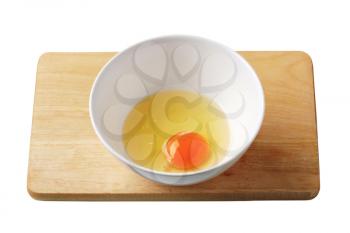 Fresh egg in a bowl 