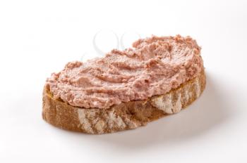 Slice of bread with pate
