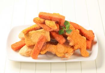 Convenience food - Breaded fish fingers and nuggets