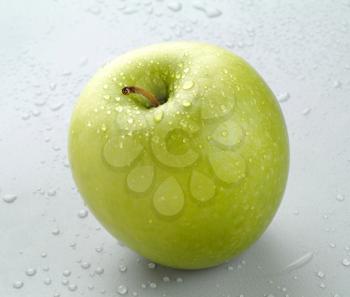 Wet Granny Smith Apple
