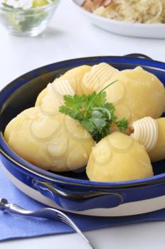 Side dish - Boiled potatoes with fresh butter
