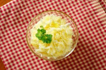 Sauerkraut in a glass bowl