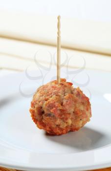 Meat ball on a stick