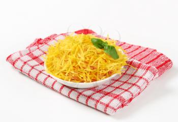 Short egg noodles - to be served in soups
