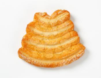 Italian puff pastry cookie coated with sugar
