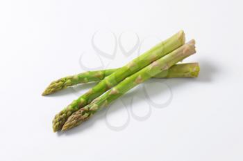 Fresh asparagus spears - studio shot