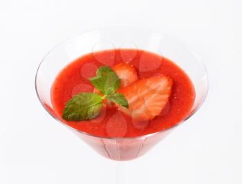 Strawberry daiquiri in a cocktail glass