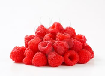 Studio shot of fresh raspberries