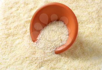 Bowl of uncooked Thai Jasmine rice