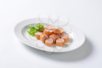 Vienna sausage sliced into small pieces
