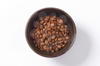 Bowl of medium roasted coffee beans