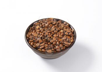 Bowl of medium roasted coffee beans