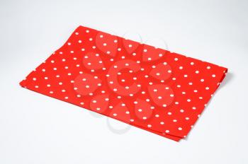 red and white polka dot placemat