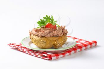 fresh bulkie roll with pate